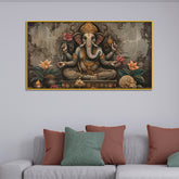 Traditional Indian Lord Ganesha Painting – Vintage Vibes